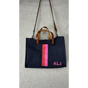 K Navy and Pink Crossbody Bag